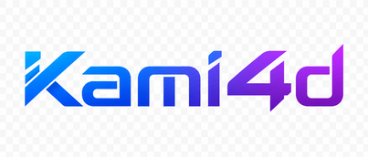 Logo kami4d merah neon
